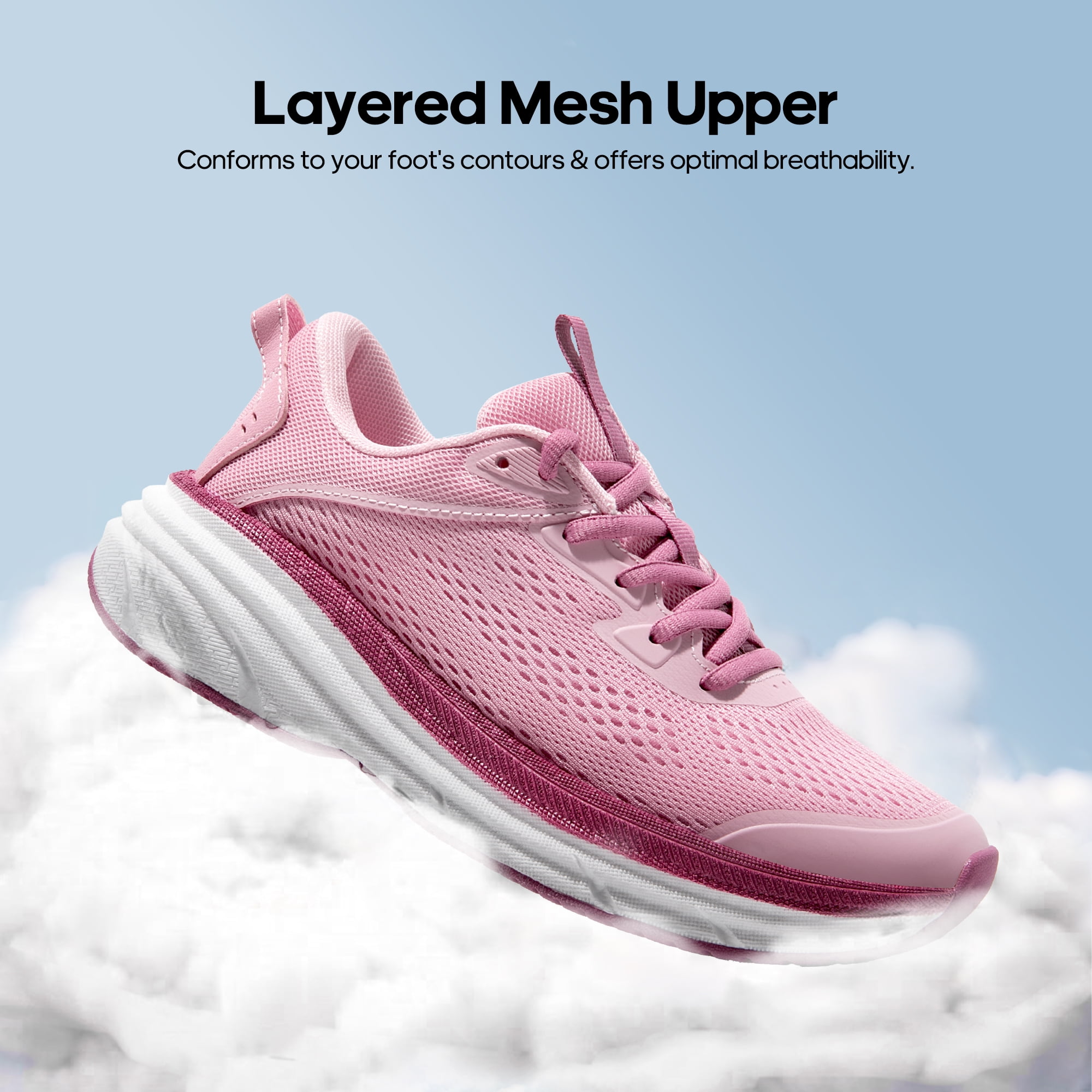 NORTIV 8 Women's Running Walking Tennis Shoes: FlexLife Comfortable Cushioning, Non-Slip Breathable Cross Trainer Gym Jogging Sneakers