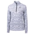 thumbnail image 2 of Women's Cutter & Buck Charcoal Montana State Bobcats Traverse Camo Quarter-Zip Pullover Top, 2 of 3