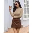 thumbnail image 4 of Ekouaer Women's Turtleneck Long Sleeve Shirts Thermal Underwear Tops Basic Slim Fit Fall Fashion Lightweight Top, 4 of 6