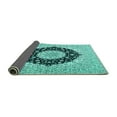 thumbnail image 2 of Ahgly Company Indoor Round Medallion Turquoise Blue Traditional Area Rugs, 8' Round, 2 of 4