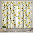 thumbnail image 2 of Ambesonne Yellow White Valance & Curtain, Botanic Pattern, 55"x30", Multicolor, 2 of 6