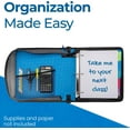 thumbnail image 6 of Case-it The Universal Zipper Binder - 2 Inch O-Rings - Padded Pocket That holds up to 13 Inch Laptop/Tablet - Multiple Pockets - 400 Page Capacity - Comes with Shoulder Strap - Denim Blue LT-007, 6 of 8