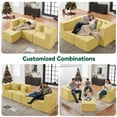 thumbnail image 3 of BEHOST 102.5" Flexible Combination Sectional Sofa, Boneless Cloud Couch  for Small Living Room, Sunshine Yellow, 3 of 9