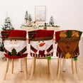 thumbnail image 5 of Lksixu Christmas Chair Covers, Christmas Decorations for Dining Room 3D Santa Claus Velvet Chair Back Cover, Soft Washable Xmas Chair Protector Winter Holiday Decorative Chair Cover for Home Party, 5 of 8