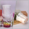 thumbnail image 4 of 2 baldes de plástico transparente de 1 l con tapa, aptos para alimentos, aptos para congelador y microondas, 4 of 6