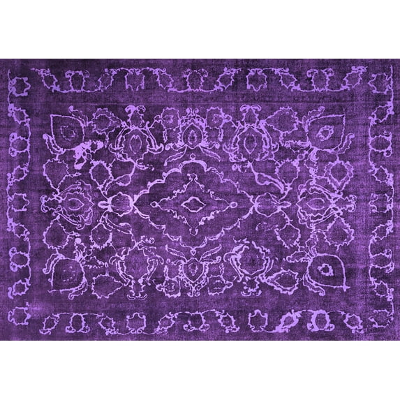 Ahgly Company Indoor Rectangle Persian Purple Traditional Area Rugs, 6' x 9'