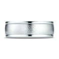 thumbnail image 3 of Benchmark� 10k Gold 8mm Comfort-fit Wire Brush Finish High Polished Round Edge Carved Design Wedding Band Ring, 3 of 9