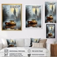 thumbnail image 4 of Designart "Church and Harbor Boat Sunset Grey Coastal Serenity" Coastal Canvas Wall Art - Coastal Grey Coastal Sunset Hallway Wall Art Decor, 4 of 6