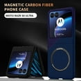 LMPTAO with Motorola Razr 2024 Case, Carbon Fiber Texture Shockproof