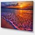 thumbnail image 2 of Coucher de Soleil Coloré et Eaux Ondulées - Impression sur Toile Bord de Mer, 2 of 4