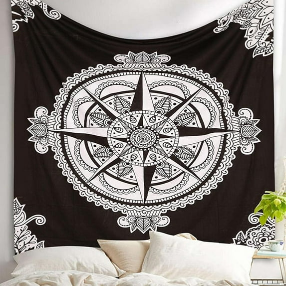 Mandala Tapestry Indian Wall Hanging Decor Bohemian Hippie Queen Bedspread Throw Polyester 59x59in