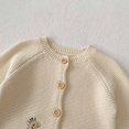 thumbnail image 4 of CYRBOKO Baby Girls Sweaters, Knit Cotton Long Sleeve Soft Winter Cardigans White Size 3-6 Months, 4 of 8