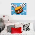 thumbnail image 4 of PIKWEEK  Bob's Burgers Flying Burger Poster Canvas Poster Wall Art Decor Print Picture Paintings for Living Room Bedroom Decoration 16x12in, 4 of 4