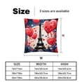 thumbnail image 5 of Eiffel Tower Luxurious Velvet Throw Pillow Covers - Set of 2 - 16x16, 18x18, 20x20 Inches - Unique Patterns for Various Occasions - Decorative Throw Pillowcases for Home Decor, 5 of 6