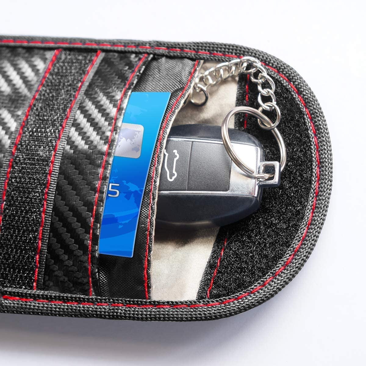 Carbon Fiber Faraday Key Fob Protector Compact Car Key Signal Blocking Faraday  Pouch Pocket Size Car Key Wallets Faraday Bag - China Signal Blocking Faraday  Pouch, Carbon Fiber Key Fob Protector