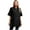 Black, variant on TiaoBug Adult Salon Client Smock Turn-Down Short Sleeve Barber Jacket Haircut Cape Apron Shirt Black L