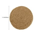 thumbnail image 6 of Sunjoy Tech Natural Water Hyacinth Weave Placemat Heat-Resistant Non-Slip Woven Handmade Round Braided Rattan Tablemats, 6 of 8