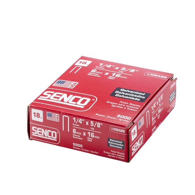 Staples Senco L10BABN, calibre 18, corona 1/4, 5/8, electrogalvanizada