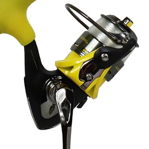 Ardent Primo Comfort Grip Fishing Rod and Reel Combo, Yellow, 5.1:1 Gear Ratio and 4+1 Ball Bearings, 2000 Size Reels, Reduce Hand Fatigue and Irritation, Spinning Pole for Freshwater Fish