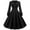 Black, variant on Patlollav Dresses Womens Solid Long Sleeve Retro High Waist Makings Dress