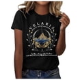 thumbnail image 1 of WEAIXIMIUNG T-Shirts Drôles Humour Adulte T-Shirt d'Été Décontracté pour Femme Imprimé à Manches Courtes Col Rond, 1 of 4