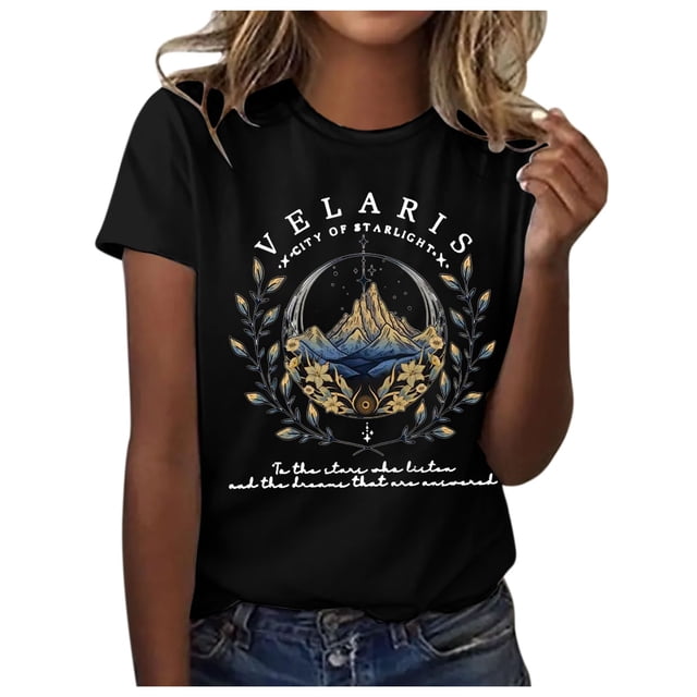 WEAIXIMIUNG T-Shirts Drôles Humour Adulte T-Shirt d'Été Décontracté pour Femme Imprimé à Manches Courtes Col Rond