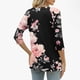 thumbnail image 3 of Tejiojio 3/4 Length Seelve Shirts for Women Casual Printed Crewneck Blouse Loose Fit Summer Top, 3 of 5