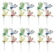 thumbnail image 2 of Realistic Moving Dragonfly Decorations for Outdoor Garden, Yard, Potted Plants - Whimsical Spring-Activated Fluttering Dragonflies for Flower Beds, Bouquets & Holiday Decor, 2 of 9