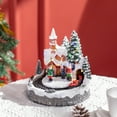 thumbnail image 2 of HOMCOM Maisons de Village de Noël Éclairées à LED avec Train Rotatif, 2 of 9