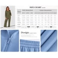 thumbnail image 6 of PRETTYGARDEN Women's 2 Piece Outfits Casual Lapel Half Zip Sweatshirts and Wide Leg Pants Tracksuit Sets, 6 of 8