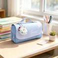 thumbnail image 5 of Cute Unisex Pencil Case Basic Stationery Storage Organizer for Office Home Study E, 5 of 5