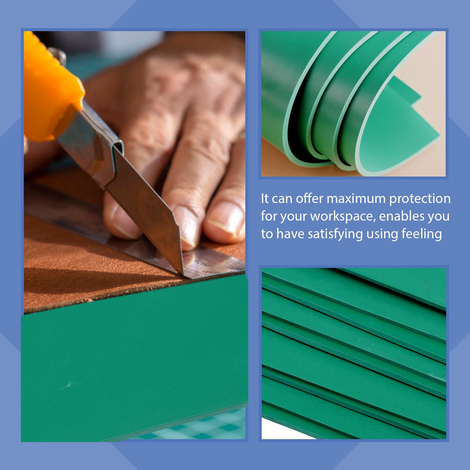 CIMAXIC Crafting Mat for Table Engraving Mats Green 10 Pcs Sewing