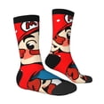 thumbnail image 3 of Lsque Mario Printed Men's Crew Socks, Soft Durable Breathable Moisture-Wicking with Odor Control Cotton socks, 3 of 7