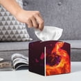thumbnail image 4 of Kdxio Futuristic Red And Blue Bird Print Tissue Box Cover,Square Decorative PU Leather Facial Paper Case Organizer Holder Dispenser for Bathroom,Night Stands,Desk,Car 5.2''X5.2''X5.2'', 4 of 6