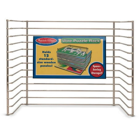 Whip Rack - Melissa & Doug Puzzle Storage Rack, Wire Rack Holds 12 Puzzles