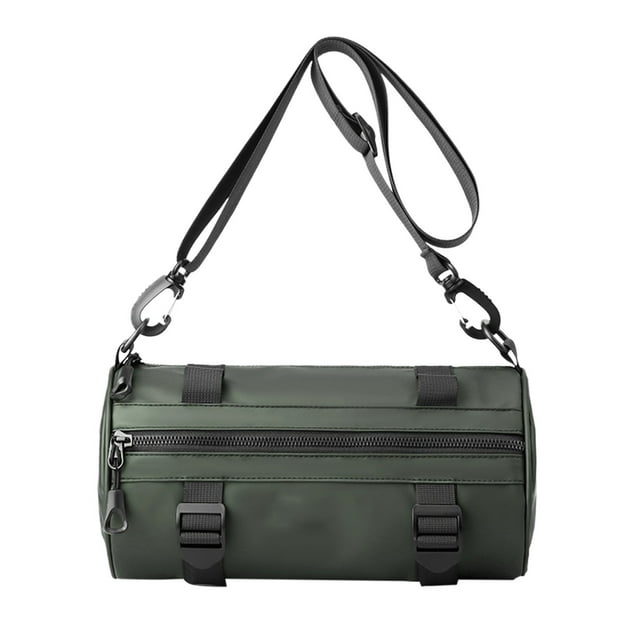 Kyusrd Summer Outdoor Patio Deals!Crossbody Cylindrical Bag Fashionable Trend Functional Cylindrical Bag Large Capacity Storage Waterproof Men's Chest Bag