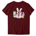 thumbnail image 2 of XWSHYW Vêtements pour Femmes Mode pour Femmes Imprimé Manches Courtes Blouse Ample Drôle Col Rond T-Shirt Hauts Aubaines et Liquidation, 2 of 3
