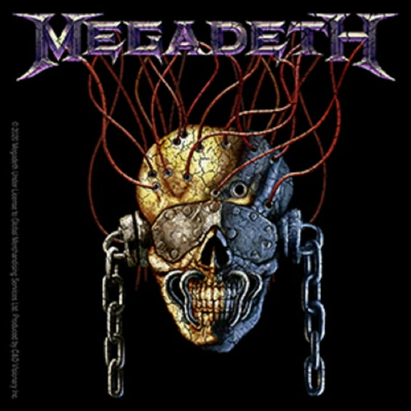 MEGADETH SKULL WIRES STICKER - Megadeth Orignal Artwork Premium Decal STICKER - 4" x 4"