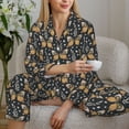 thumbnail image 6 of Yiaed Flower Butterfly Print Pajamas Women's Long Sleeve Sleepwear Soft Button Down Loungewear Pjs Lounge Set Nightwear Womens Pajama Pants-XX-Large, 6 of 7