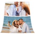 thumbnail image 3 of Custom Blanket with Photo Text Personalized Bedding Throw Blankets Customized Flannel Fleece Blankets for Family Birthday Wedding Gift Fits Couch Sofa Bedroom Living Room - 30"x40" Blankets, 3 of 5