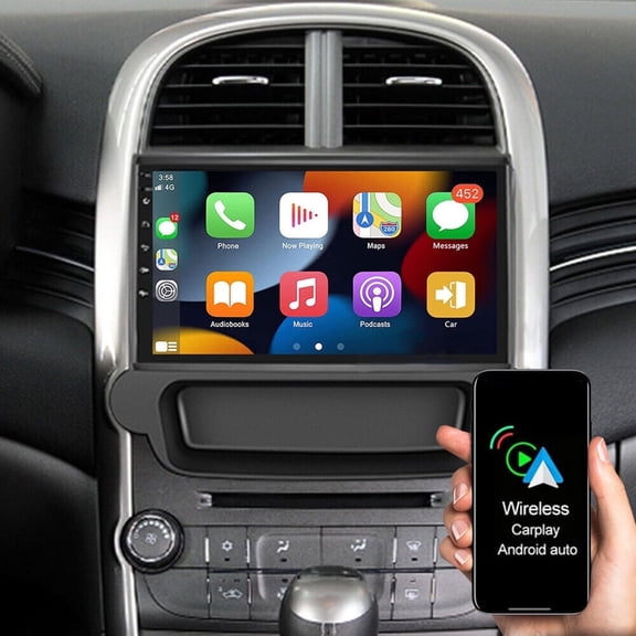 Car Stereo Radio Compatible for 2011-2015 Chevrolet Malibu,2 32GB Car Radio Android 13 Car GPS Navigation 9-inch Touchscreen with Carplay and Android Auto Functions