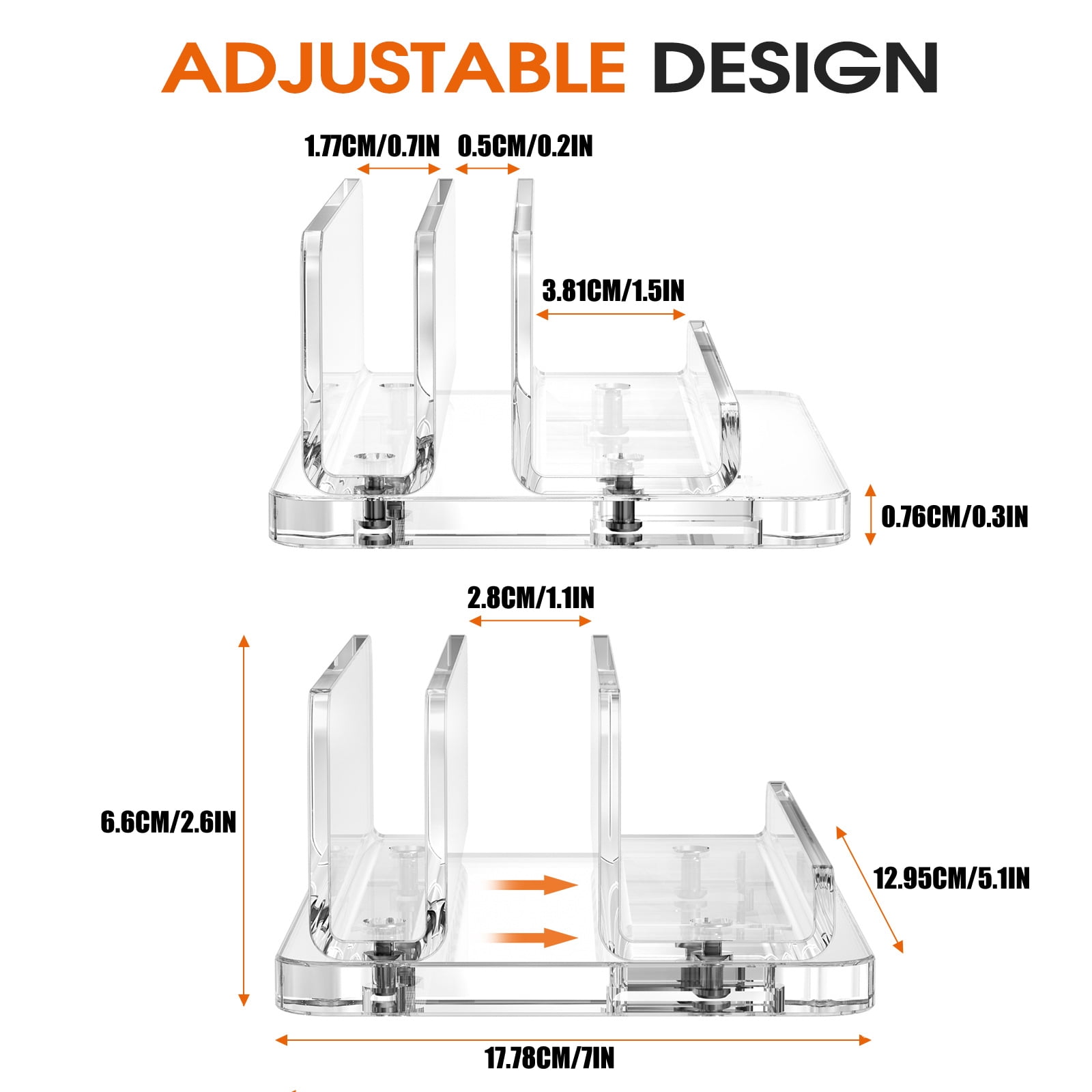 Vertical Laptop Stand Desktop Holder Dock Acrylic Space Saving Laptop Stand for Desk Notebook Accessories