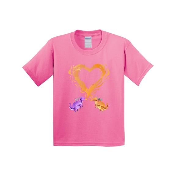 Inktastic Fire Heart Dragons Youth T-Shirt