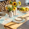 thumbnail image 4 of Coastal Turquoise Round 15 Inch Placemats Set of 4, Ocean Coral Starfish Shell Modern Sea HeatResistant Non Slip Place Mats for Dining Table, Wipeable Braided Kitchen Table Mats for Housewarming, 4 of 9