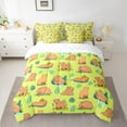 thumbnail image 2 of Castle Fairy Kids Children Cartoon Capybara Bedding Comforter Set 7pcs,Green Brown Queen Bedding Sets Super Cozy,Kawaii Animal Queen Sheet Sets,Luxury Bedroom Decor,Reversible, 2 of 8