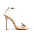 thumbnail image 2 of Schutz Elyda Metallic Crystal Embellished Buckle Ankle Stiletto Heeled Sandals (Light Nude, 9), 2 of 2