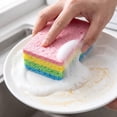 thumbnail image 4 of 3 Pcs Compressed Dishwashing Sponge For Kitchen Counter, Wood Pulp Cellulose Scrubber For Non Stick Pans And Glassware, 4 of 6
