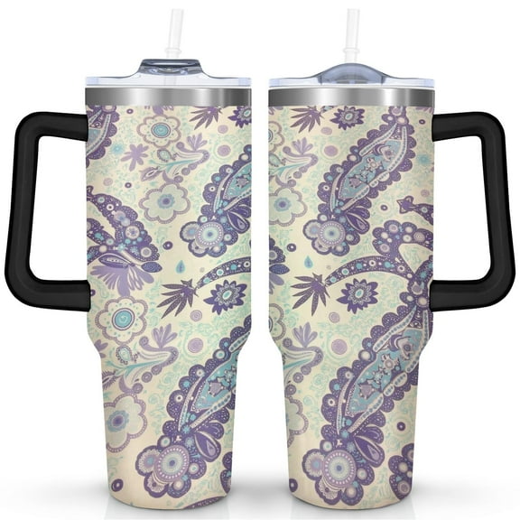 40oz Tumbler Cup with Lid and Straw - Leak-Proof, BPA-Free Stainless Steel, Double Wall Insulated for Maximum Temperature Retention