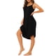 thumbnail image 4 of Vestido de pijama de lounge para mujeres INSPIRE CHIC, ropa de dormir, vestido de noche, tirantes de espagueti, camisón, negro, 4 of 6
