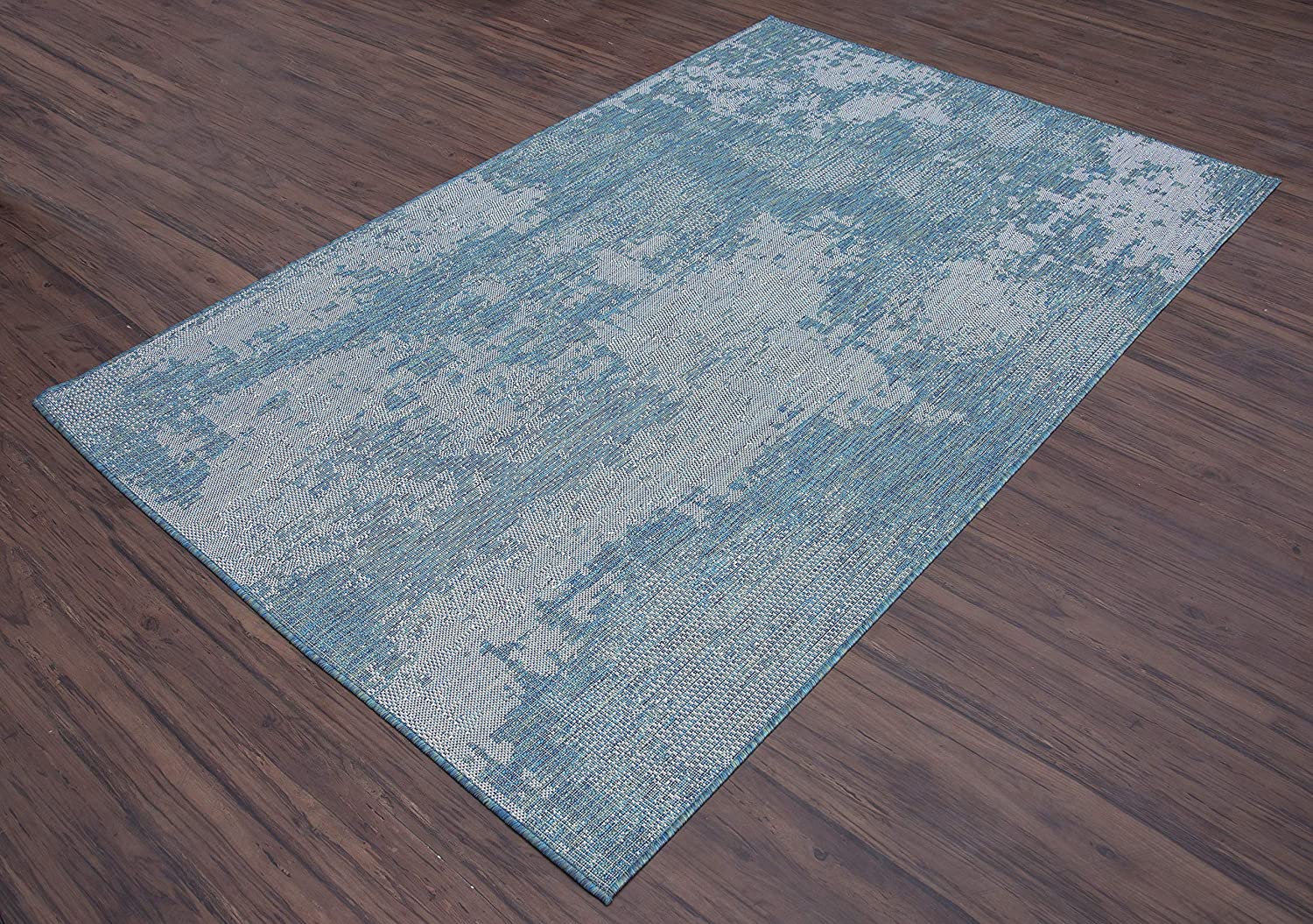 Abstract Vintage Rug - 5 ft. 3 in. x 7 ft. 6 in., Ocean, Indoor/Outdoor Area Rug with Distressed Pattern, Stain Resistant, Washable Rug | Stylish Area Rugs - image 3 of 8